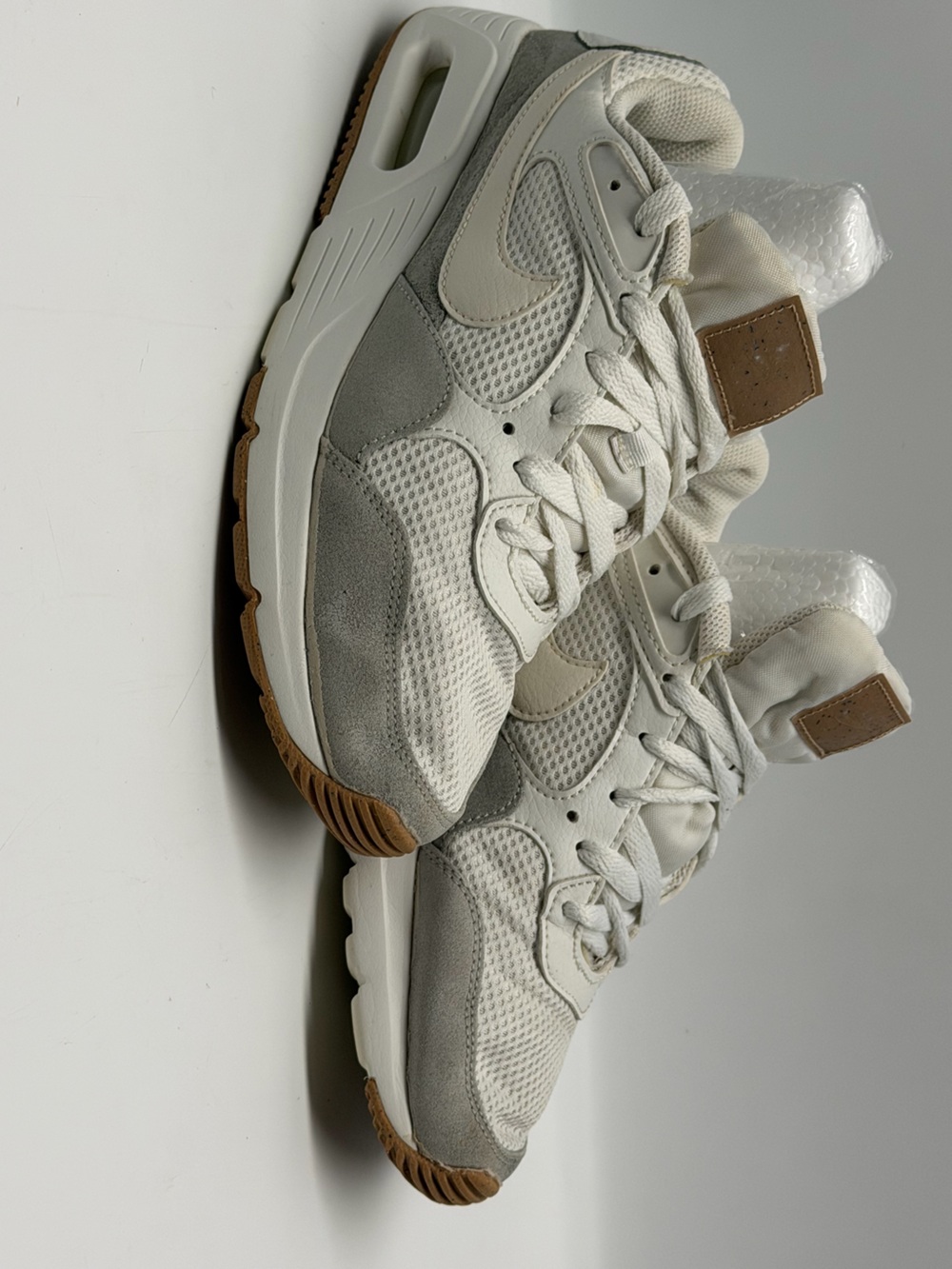 Nike Women's Sneakers in Light Grey, White & Brown